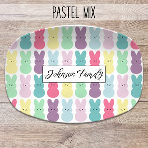 Easter Bunny Peeps Personalized Platter