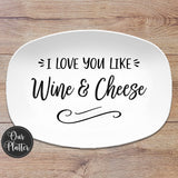 I Love You Like Personalized Platter 