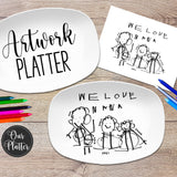 Custom Kid’s Drawing Artwork Platter 