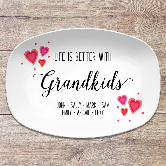 Life is Better With Grandkids Personalized Platter 