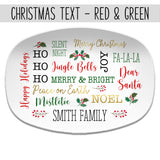 Christmas Text Personalized Platter, Custom Family Platter, Hostess Gift for Holidays, Winter Text Collage