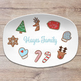 Christmas Sugar Cookies Personalized Platter, Winter Holiday Plate, Custom Family Platter, Hostess Gift for Holidays, Gift for Her, Christmas Sugar Cookies Personalized Platter, Winter Holiday Plate, Custom Family Platter, Hostess Gift for Holidays, Gift for Her
