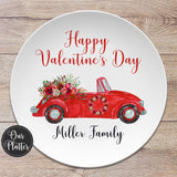 Red Vintage Car Valentine Personalized Plate