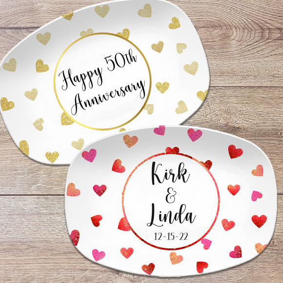 Scattered Hearts Personalized Platter